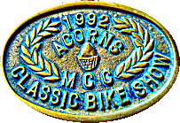 Acorns motorcycle show badge from Jean-Francois Helias