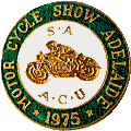 Adelaide motorcycle show badge from Jean-Francois Helias