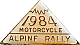 Alpine motorcycle rally badge from Jean-Francois Helias