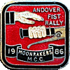 Andover Fist motorcycle rally badge from Jean-Francois Helias
