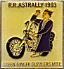 Astrally motorcycle rally badge from Dave Cooper