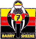 Barry Sheene Tribute motorcycle run badge from Jean-Francois Helias