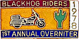 Blackhog Riders motorcycle rally badge from Jean-Francois Helias
