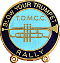 Blow Your Trumpet motorcycle rally badge