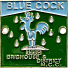 Blue Cock motorcycle rally badge from Jean-Francois Helias