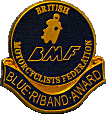 BMF Blue Riband motorcycle scheme badge from Rachel Crossley
