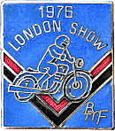 BMF London motorcycle show badge from Jean-Francois Helias