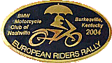 BMW European Riders motorcycle rally badge from Jean-Francois Helias