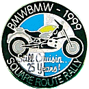 BMW Square Route motorcycle rally badge from Jean-Francois Helias