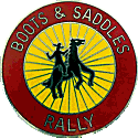 Boots & Saddles motorcycle rally badge