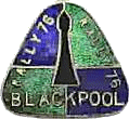 Blackpool motorcycle rally badge from Ted Trett