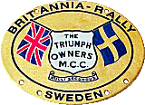 Britannia motorcycle rally badge from Jean-Francois Helias