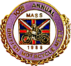 British Motorcycle Meet motorcycle rally badge from Jean-Francois Helias
