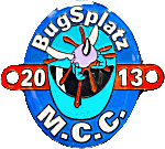 Bugsplatz motorcycle rally badge from Jean-Francois Helias