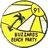 Buzzards Beach Party motorcycle rally badge from Heather MacGregor