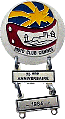 Cannes motorcycle rally badge from Jean-Francois Helias
