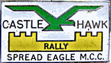 Castle Hawk motorcycle rally badge