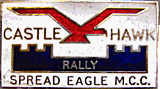 Castle Hawk motorcycle rally badge