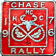 Chase motorcycle rally badge from Terry Reynolds