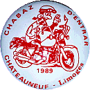 Chateauneuf motorcycle rally badge from Jean-Francois Helias
