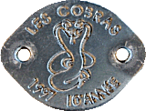 Cobras motorcycle rally badge from Jean-Francois Helias