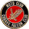 Cognac Falcon motorcycle club badge from Jean-Francois Helias