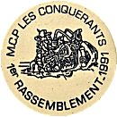 Conquerants motorcycle rally badge from Jean-Francois Helias