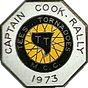Captain Cook motorcycle rally badge from Les Hobbs