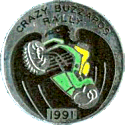 Crazy Buzzards motorcycle rally badge from Russ Shand