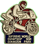 Donington motorcycle race badge from Jean-Francois Helias