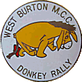 Donkey motorcycle rally badge