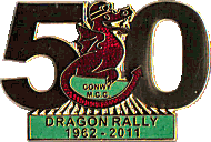 Dragon motorcycle rally badge from Russ Shand