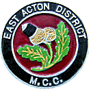 East Acton DMCC motorcycle club badge from Jean-Francois Helias