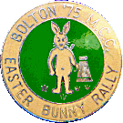 Easter Bunny motorcycle rally badge from Jean-Francois Helias