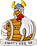 Empty Keg motorcycle rally badge from Jean-Francois Helias