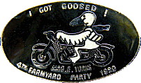 Farmyard Party motorcycle rally badge from Jean-Francois Helias