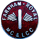 Farnham Royal MC&LCC motorcycle club badge from Jean-Francois Helias