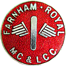 Farnham Royal MCC motorcycle club badge from Jean-Francois Helias