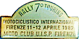 Firenze motorcycle rally badge from Jean-Francois Helias