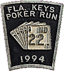 Florida Keys Poker Run motorcycle run badge from Jean-Francois Helias