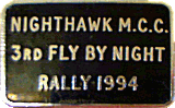 Fly By Night motorcycle rally badge