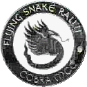 Flying Snake motorcycle rally badge from Ted Trett