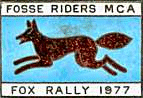 Fox motorcycle rally badge from Ted Trett