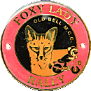 Foxy Lady motorcycle rally badge from Jean-Francois Helias
