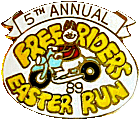 Free Riders Easter motorcycle run badge from Jean-Francois Helias