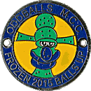 Frozen Balls Up motorcycle rally badge from Hayley Easthope