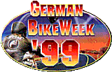 German Bike Week motorcycle show badge from Jean-Francois Helias
