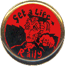 Get A Life motorcycle rally badge from Lone Wolf