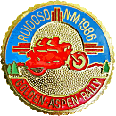 Golden Aspen motorcycle rally badge from Jean-Francois Helias