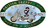 Gold Wing British Treffen motorcycle rally badge from Jean-Francois Helias